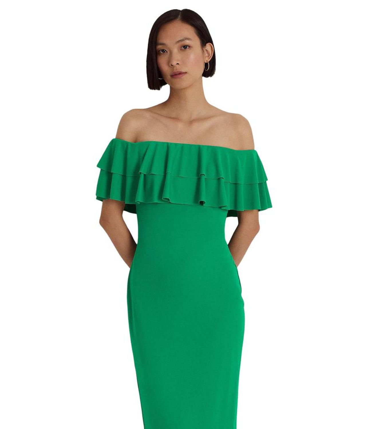 Jersey Off-the-Shoulder Cocktail Dress