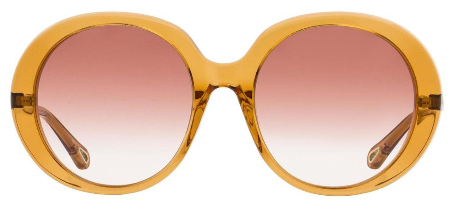 Chloe Women's Esther Oval Sunglasses CH0007SA 001 Orange 56mm