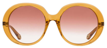 Chloe Women's Esther Oval Sunglasses CH0007SA 001 Orange 56mm