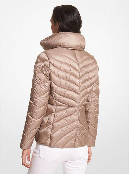 Quilted Nylon Packable Puffer Jacket