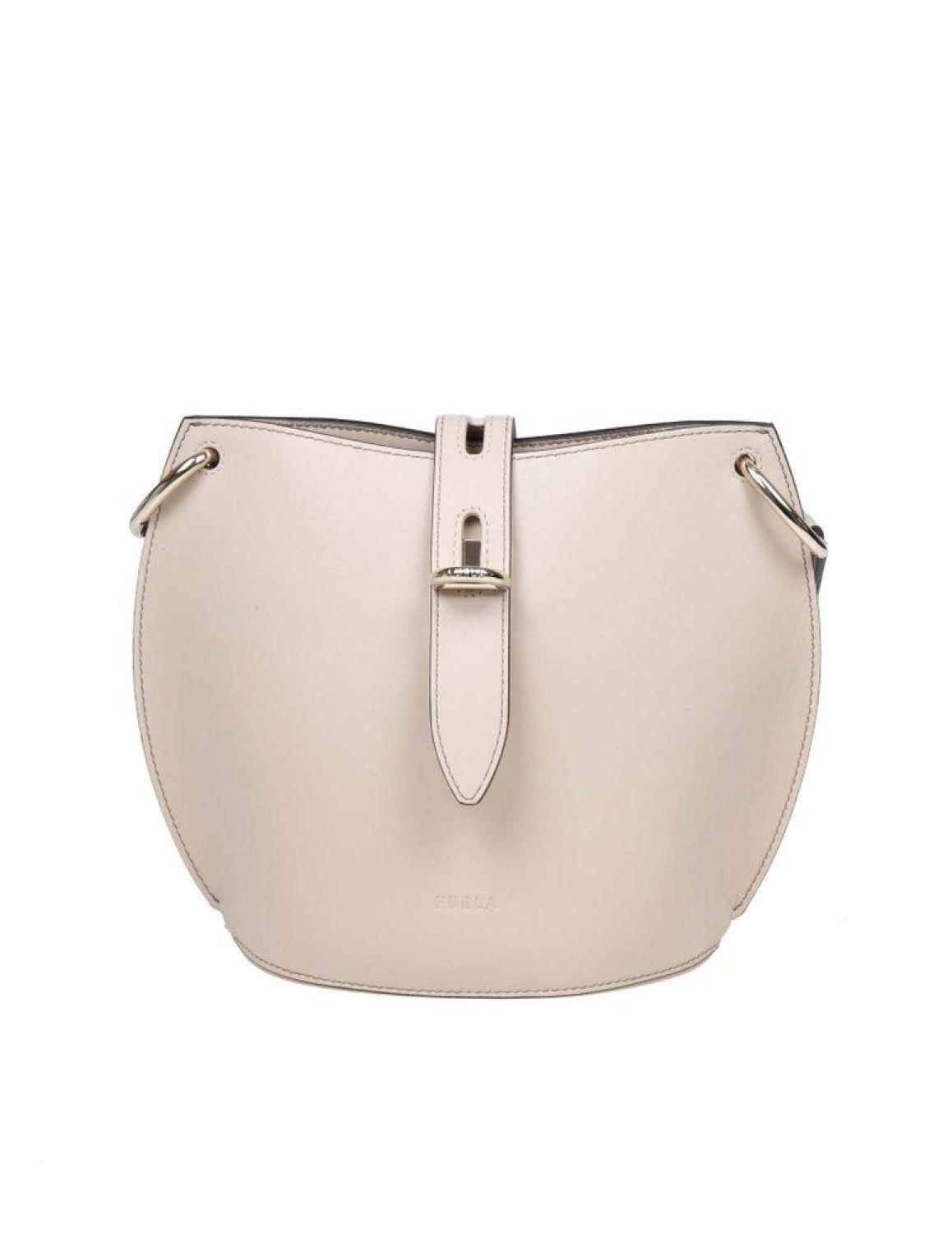 Furla Unica Logo Embossed Shoulder Bag