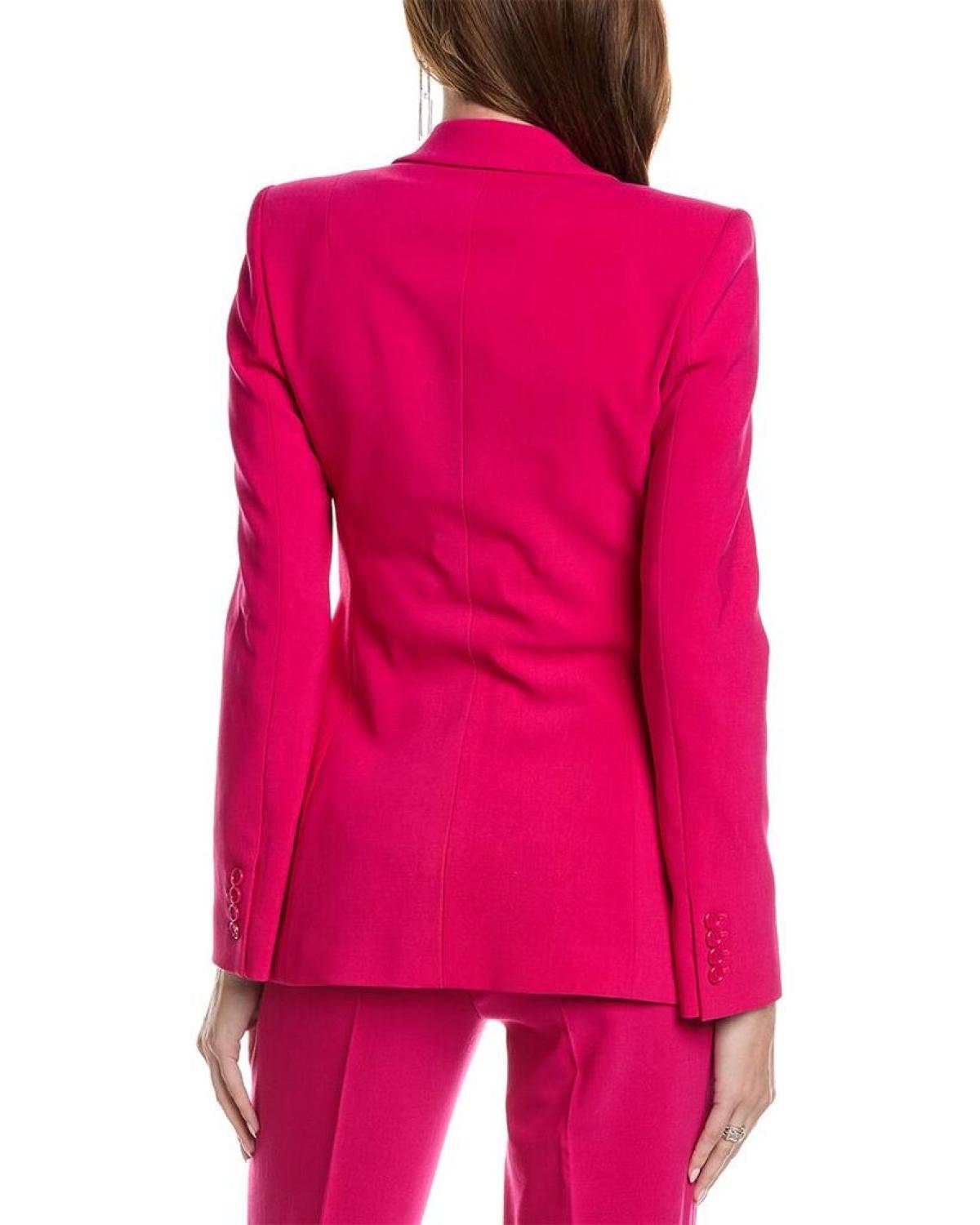 Michael Kors Collection Georgina One Button Wool-Blend Blazer