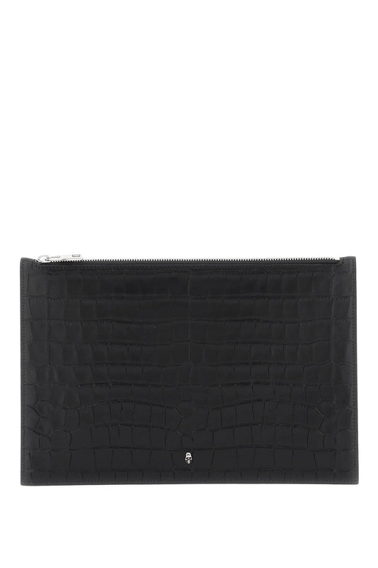 Alexander mcqueen leather flat pouch