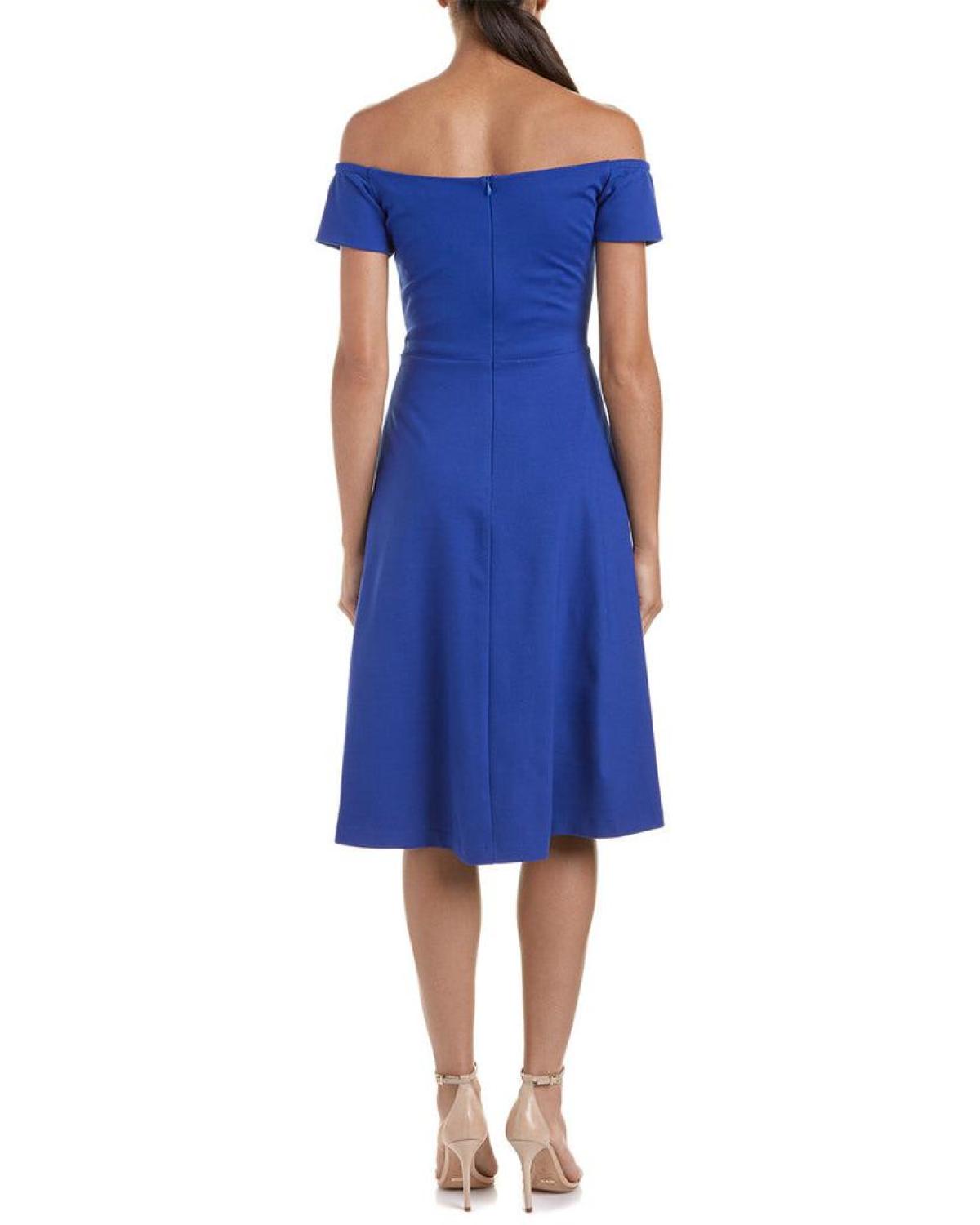 Eva Franco womens  Sheath Dress, 4, Blue