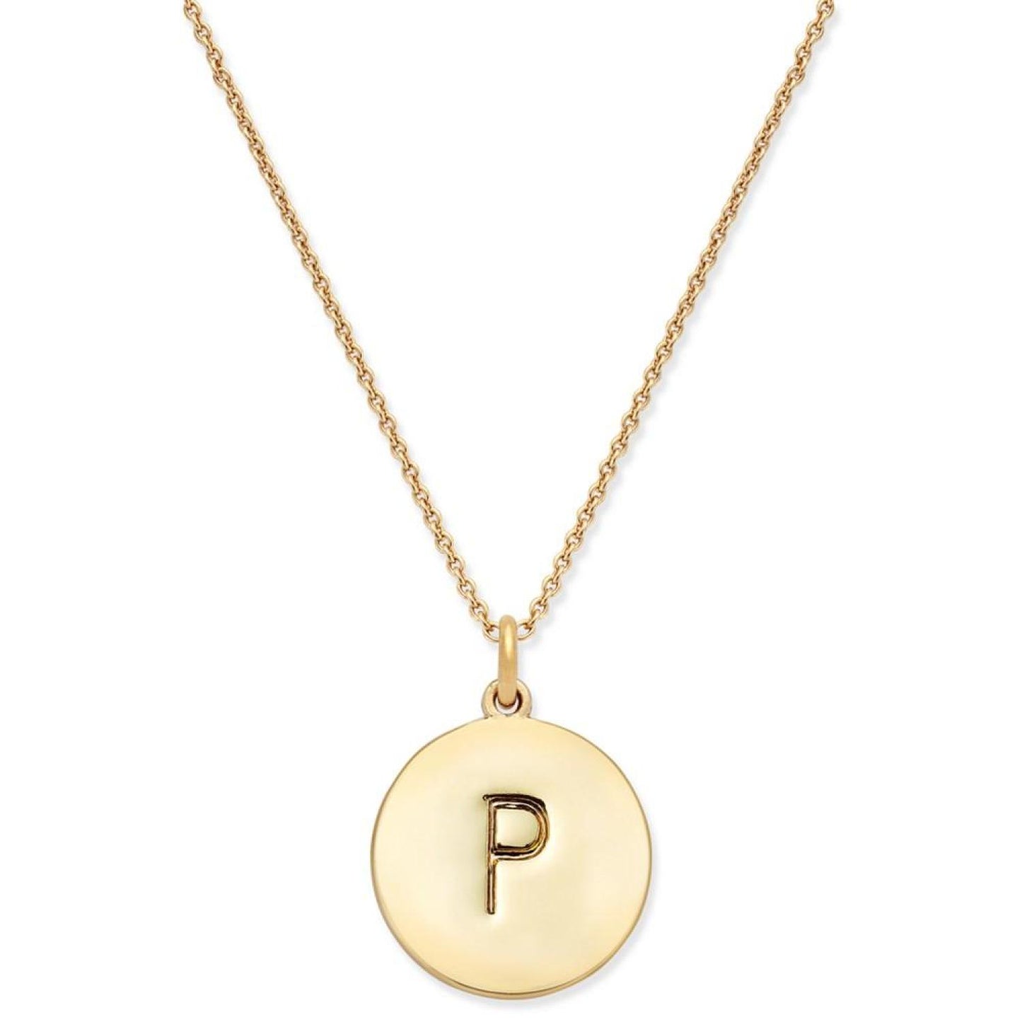 12k Gold-Plated Initials Pendant Necklace, 17" + 3" Extender