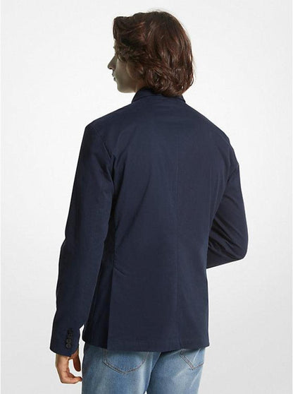 Stretch Cotton Twill Blazer