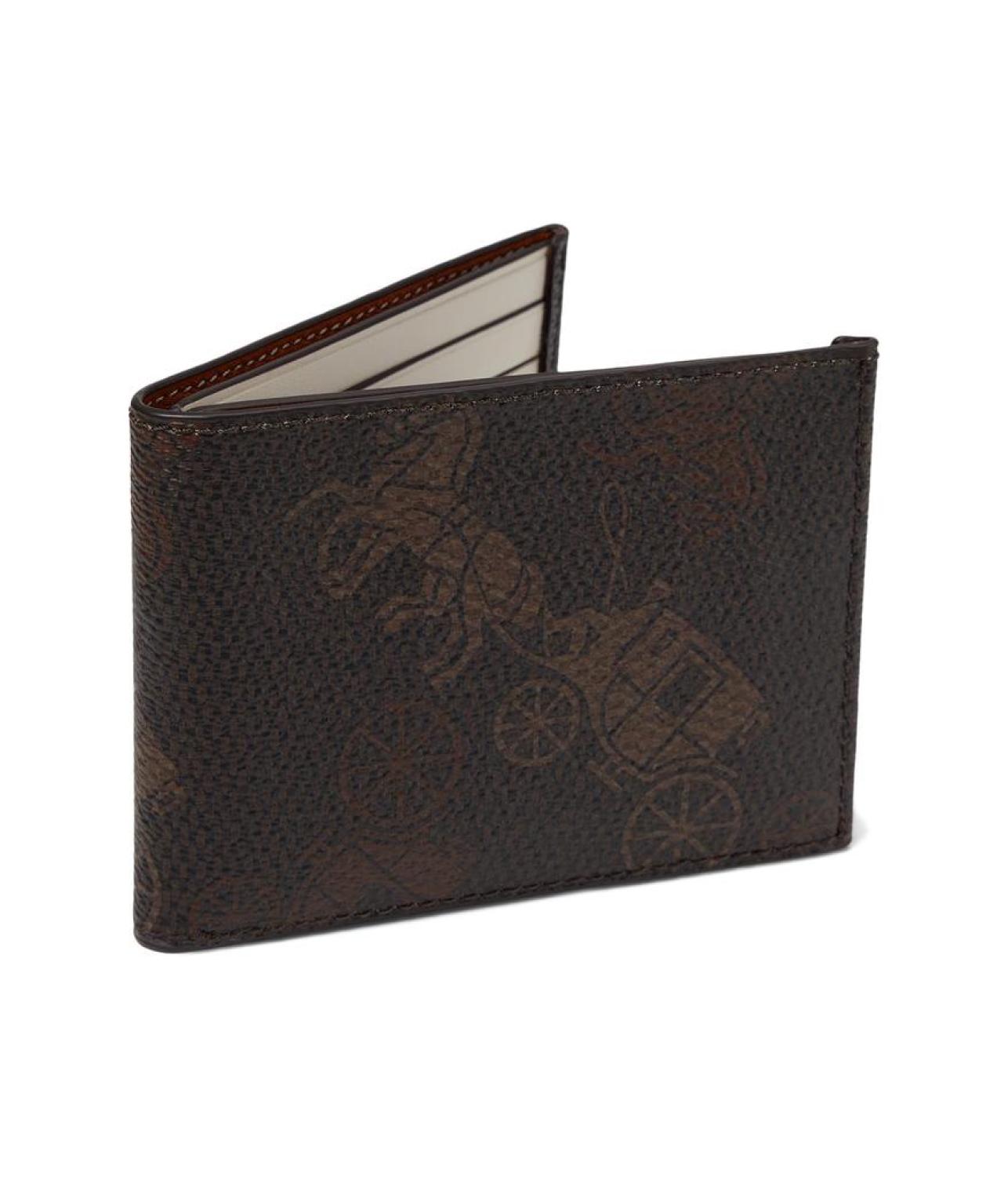 Slim Billfold in Large Horse and Carriage Coated Canvas