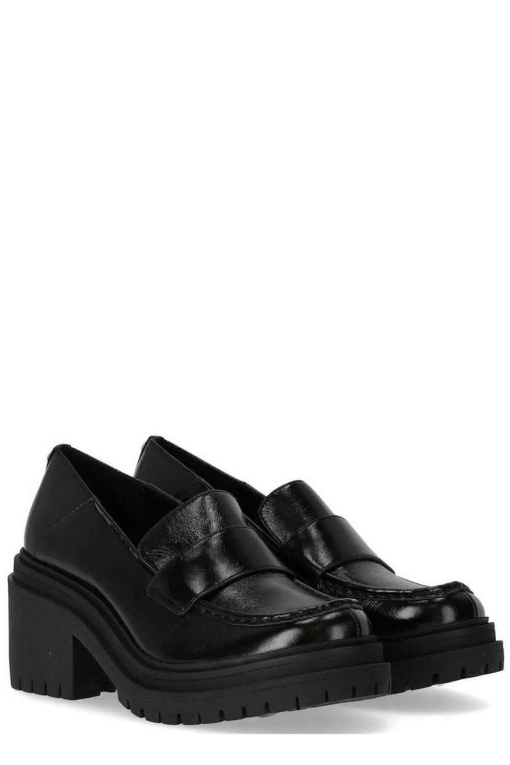 Michael Michael Kors Round Toe Block-Heel Loafers