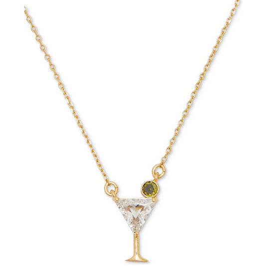 Gold-Tone Shaken or Stirred Mini Pendant Necklace, 16" + 3" extender