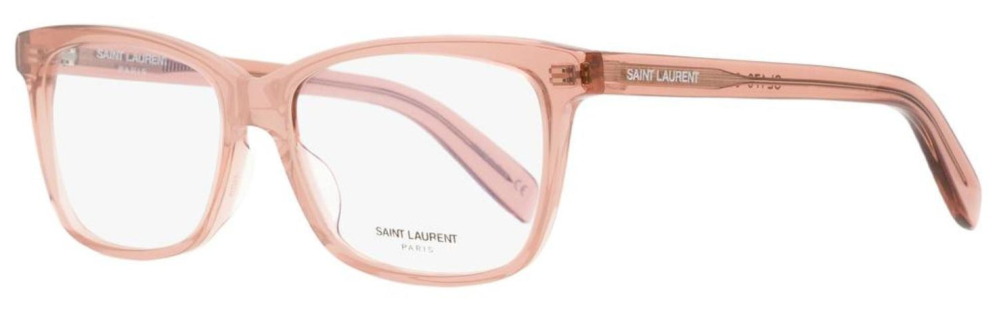 Saint Laurent Unisex Rectangular Eyeglasses SL 170 004 Transparent Nude 54mm