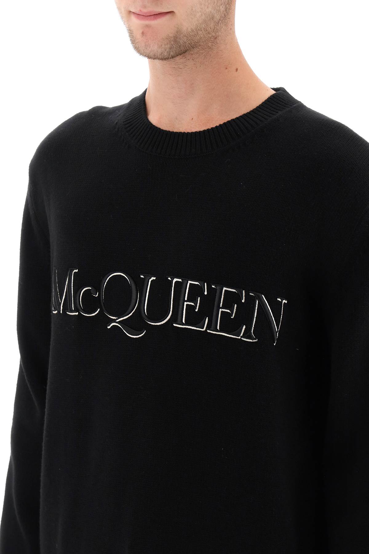 Alexander mcqueen sweater with logo embroidery