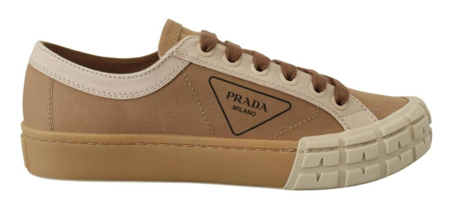 Prada Gabardine Bicol Low Top Sneakers Men's Shoes