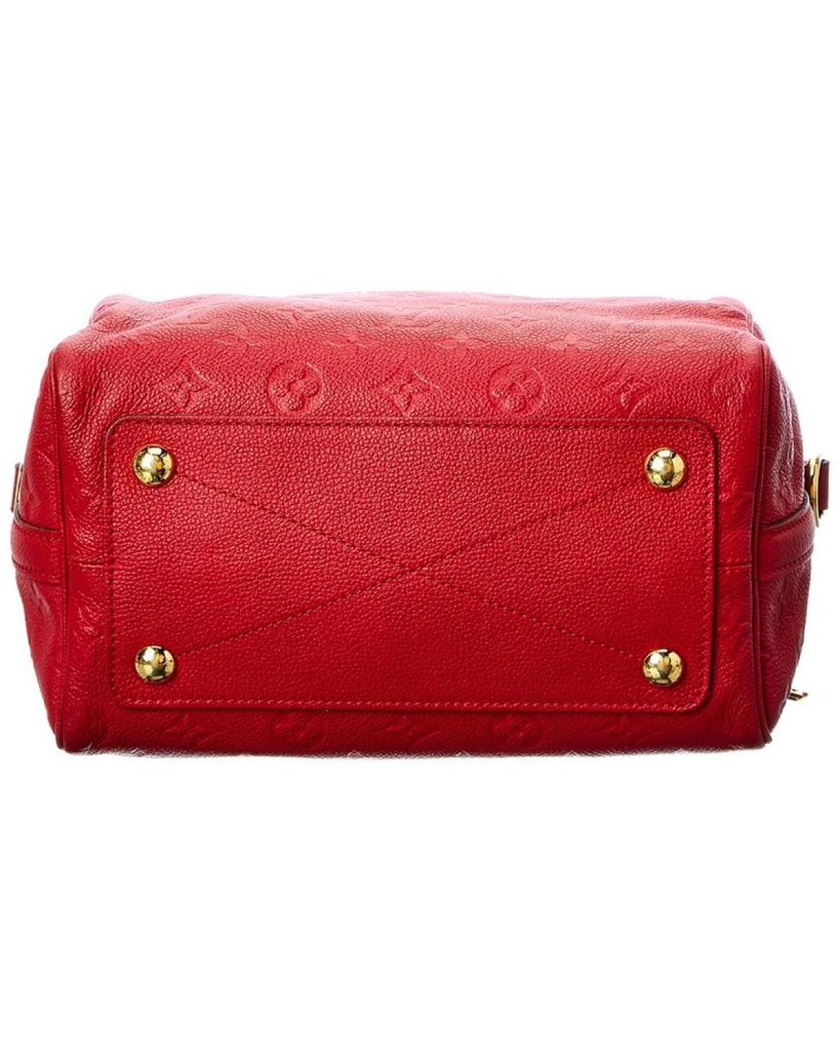 Louis Vuitton Red Leather Speedy 25 Bandouliere (Authentic Pre-Owned)