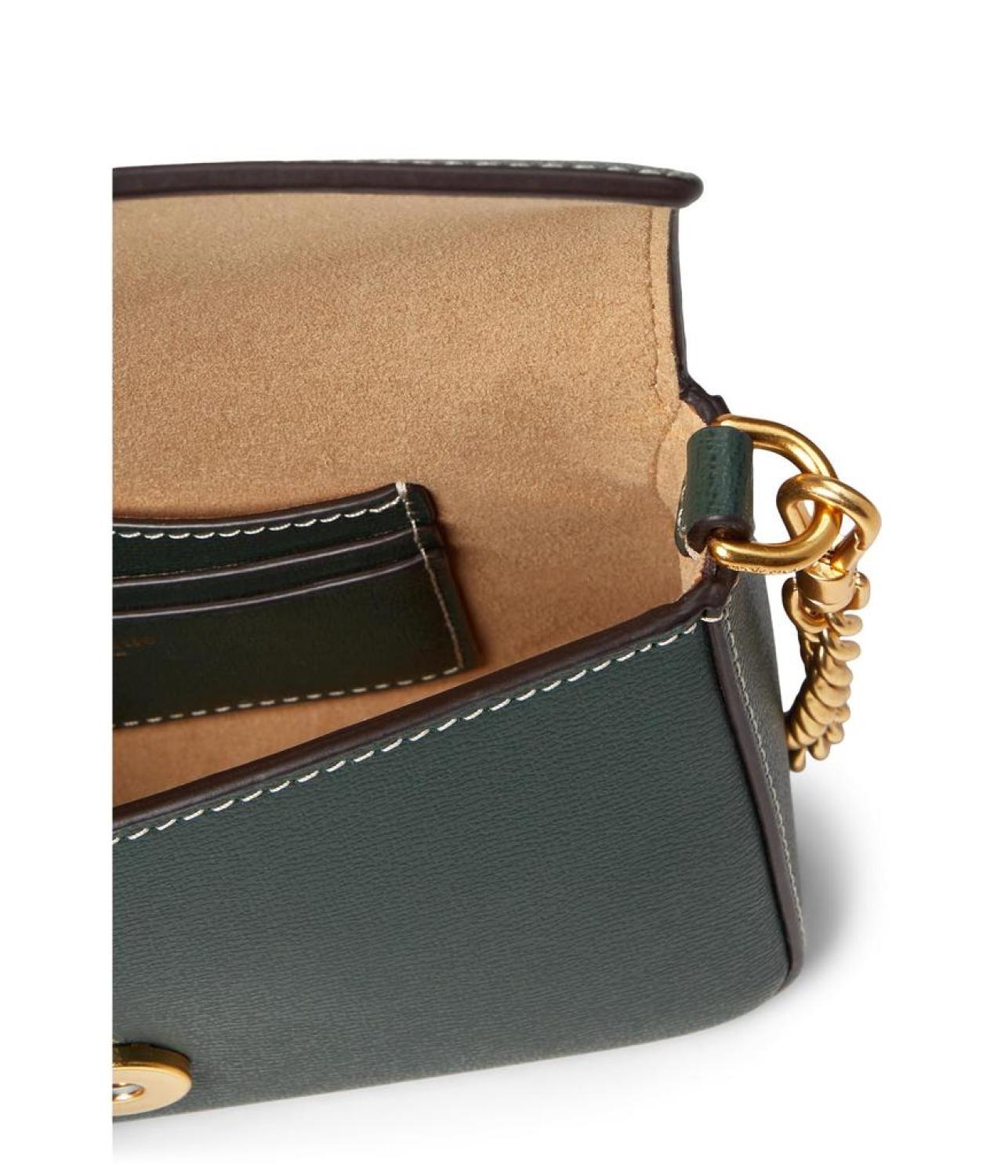 Katy Textured Leather Flap Chain Crossbody