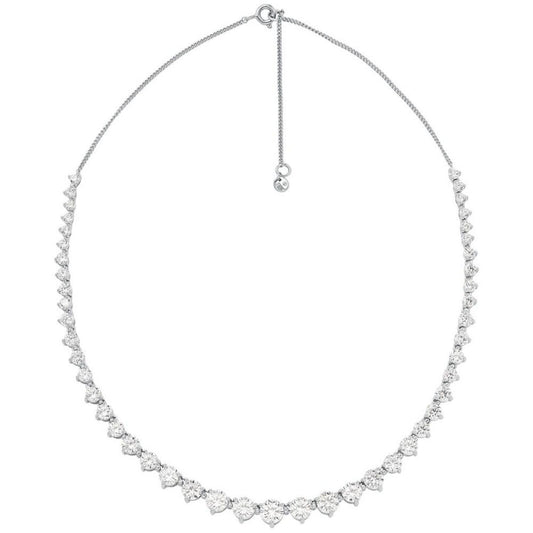 Sterling Silver Graduated Tennis Necklace