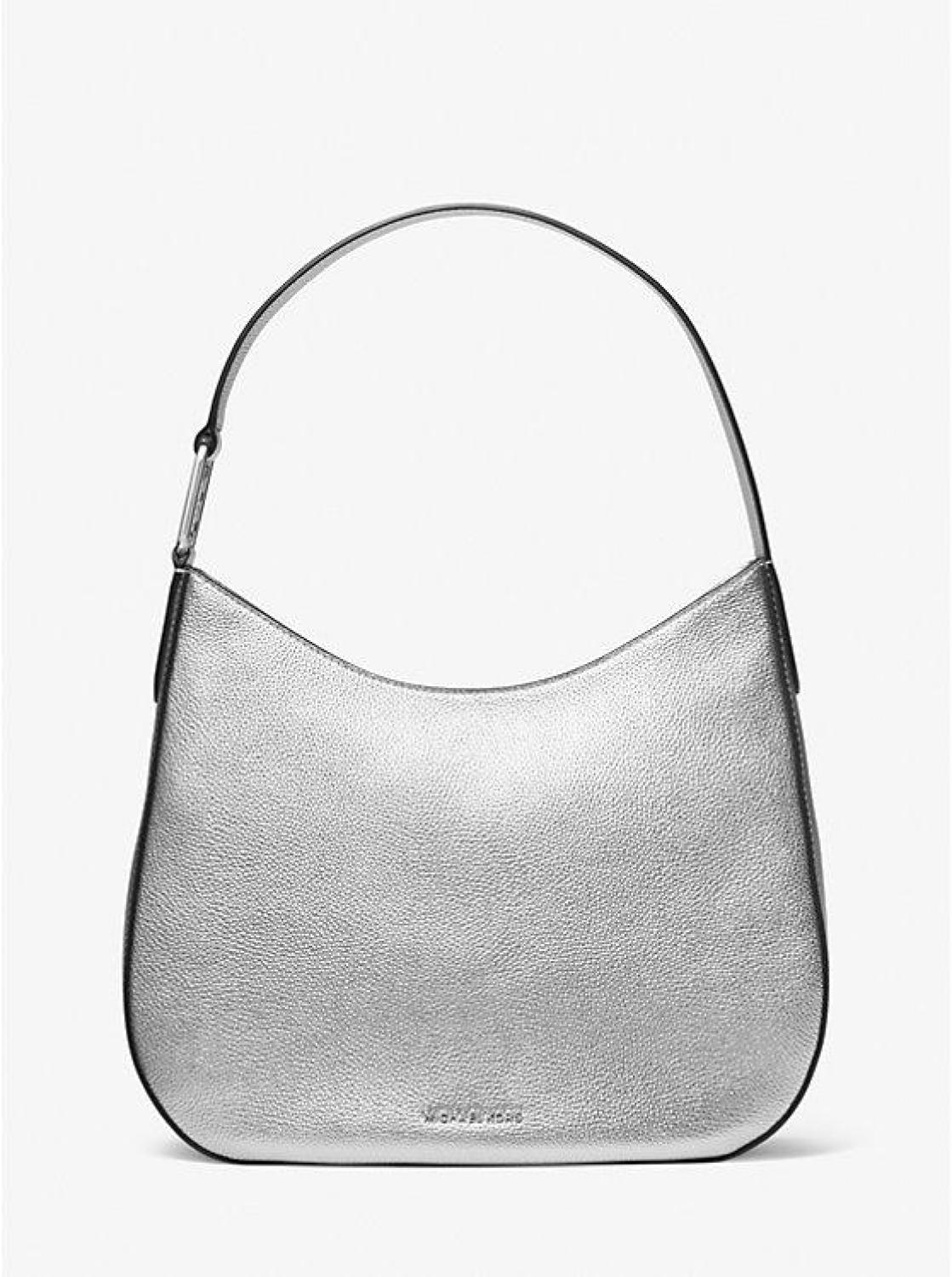 Kensington Large Metallic Leather Hobo Shoulder Bag