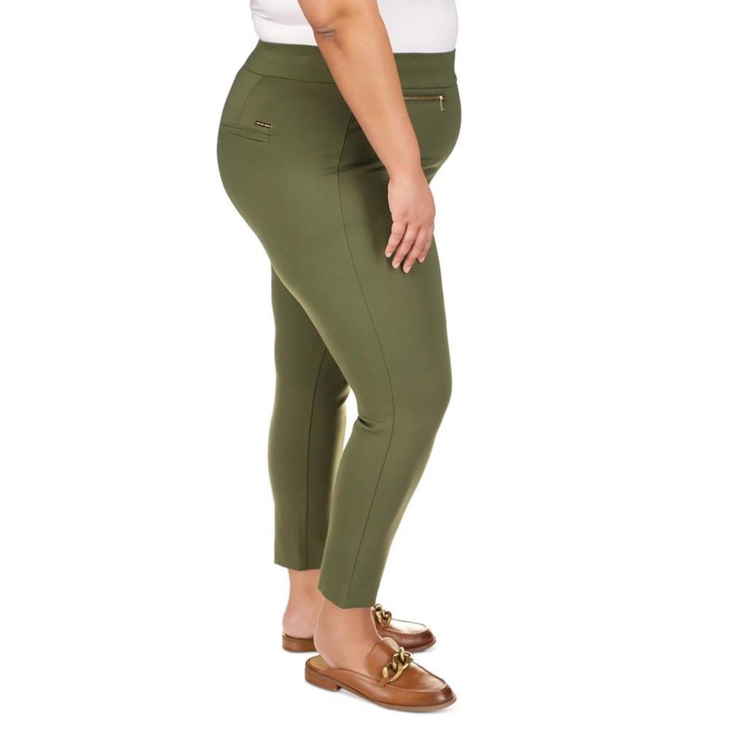 Plus Size High-Rise Pull-On Pants