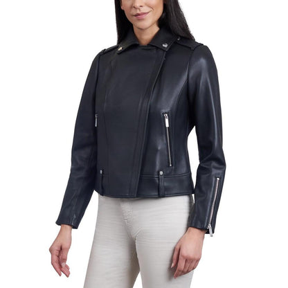 Women's Leather Moto Jacket