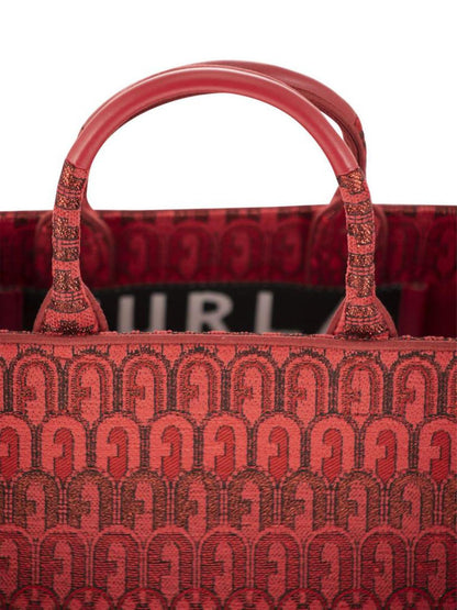 Furla Patterned Arco Jacquard Small Tote Bag