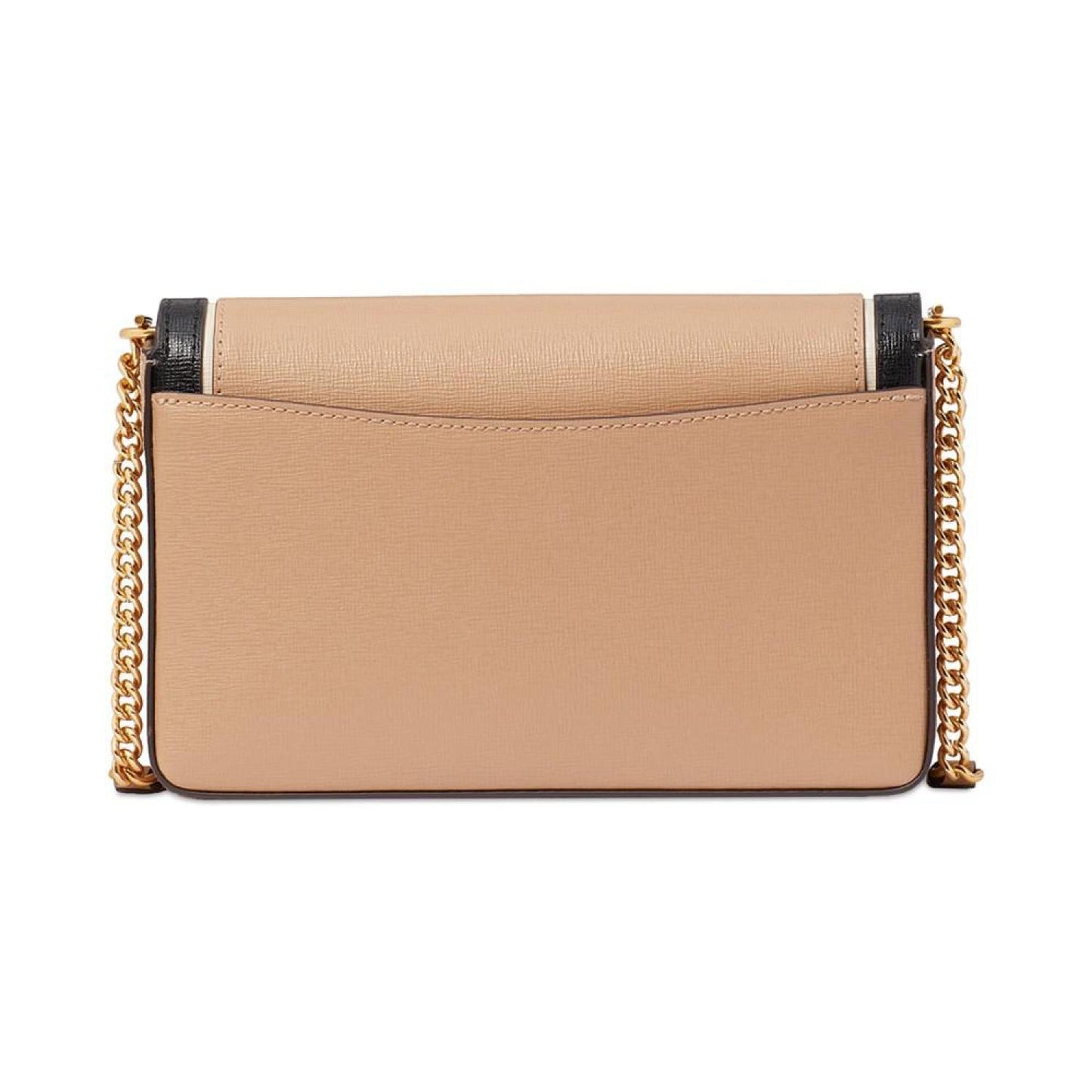 Morgan Colorblocked Saffiano Leather Flap Chan Wallet