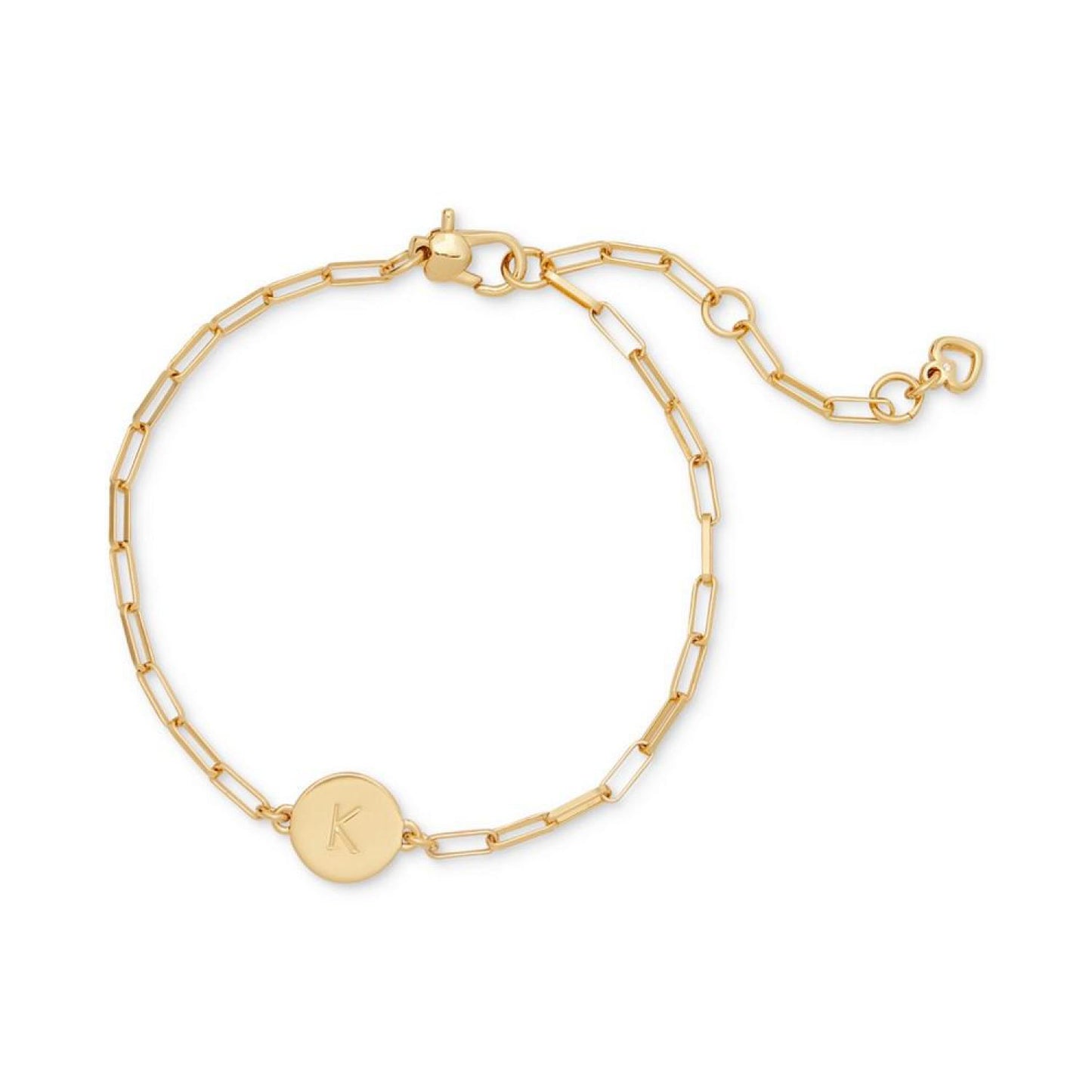 Gold-Tone Initial A Chain Link Bracelet