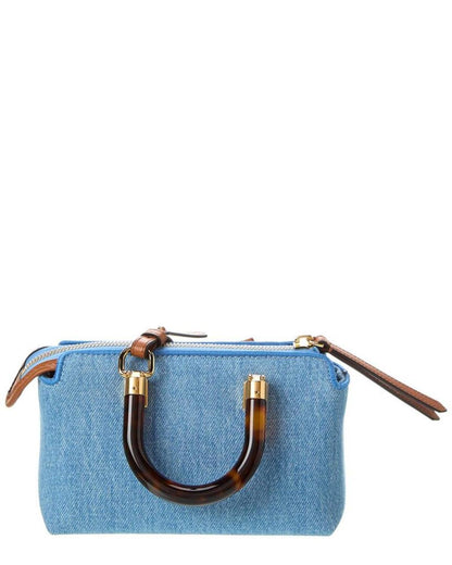 FENDI By The Way Mini Denim Shoulder Bag