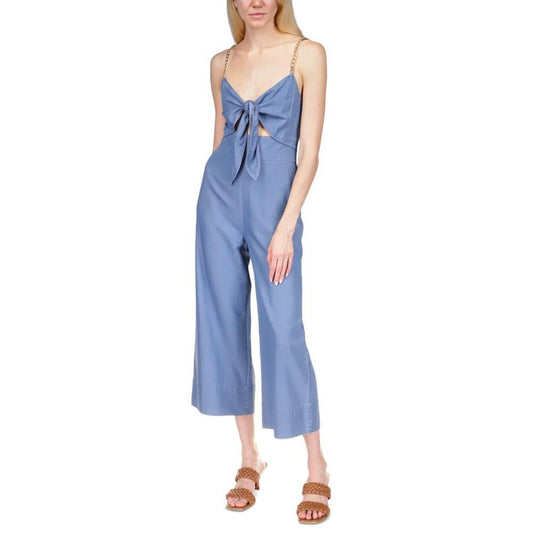 Women's Chambray Tie Jumpsuit, Regular & Petite