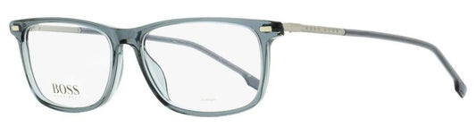 Hugo Boss Men's Rectangular Eyeglasses B1229U KB7 Transparent Gray 56mm