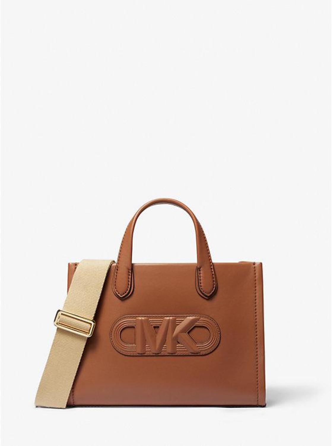 Gigi Small Embossed Leather Messenger Bag