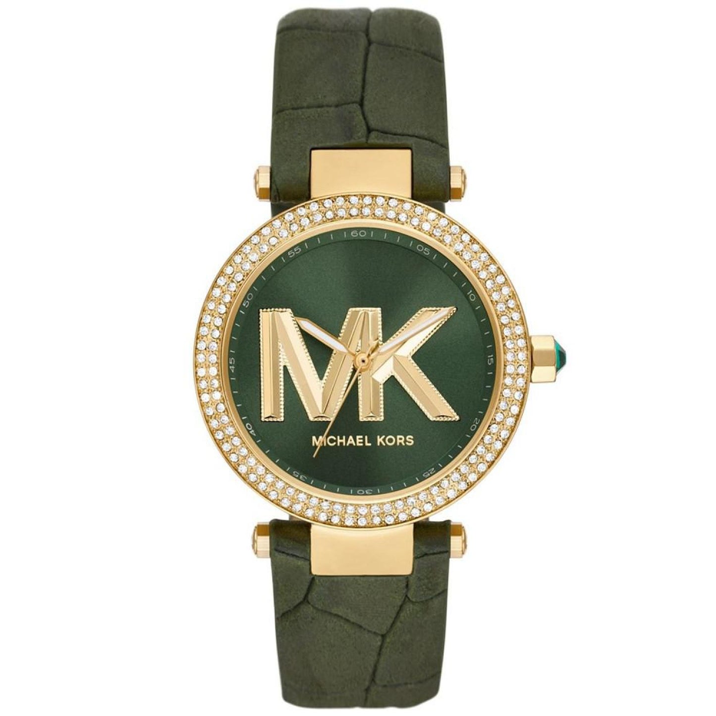 Women's Parker Quartz Three-Hand Amazon Green Suede Leather Watch 39mm