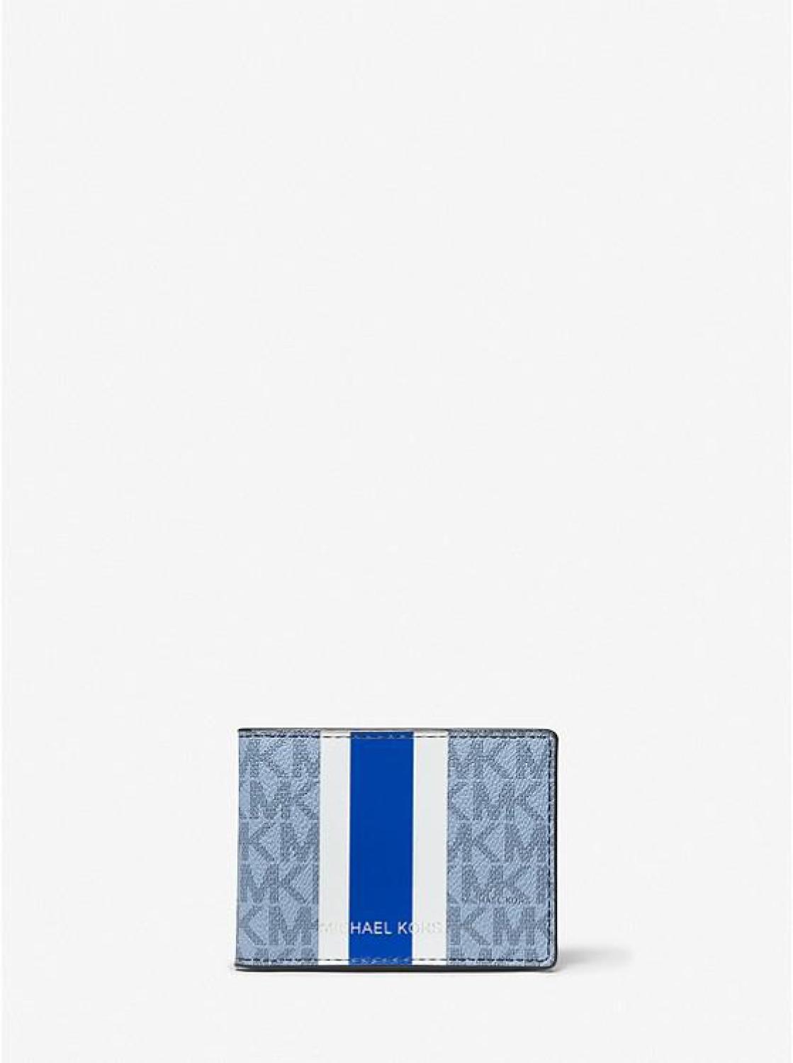 Logo Stripe Billfold Wallet With Passcase