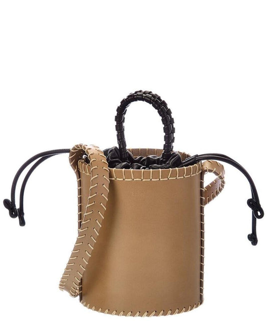 Chloe Louela Mini Leather Bucket Bag