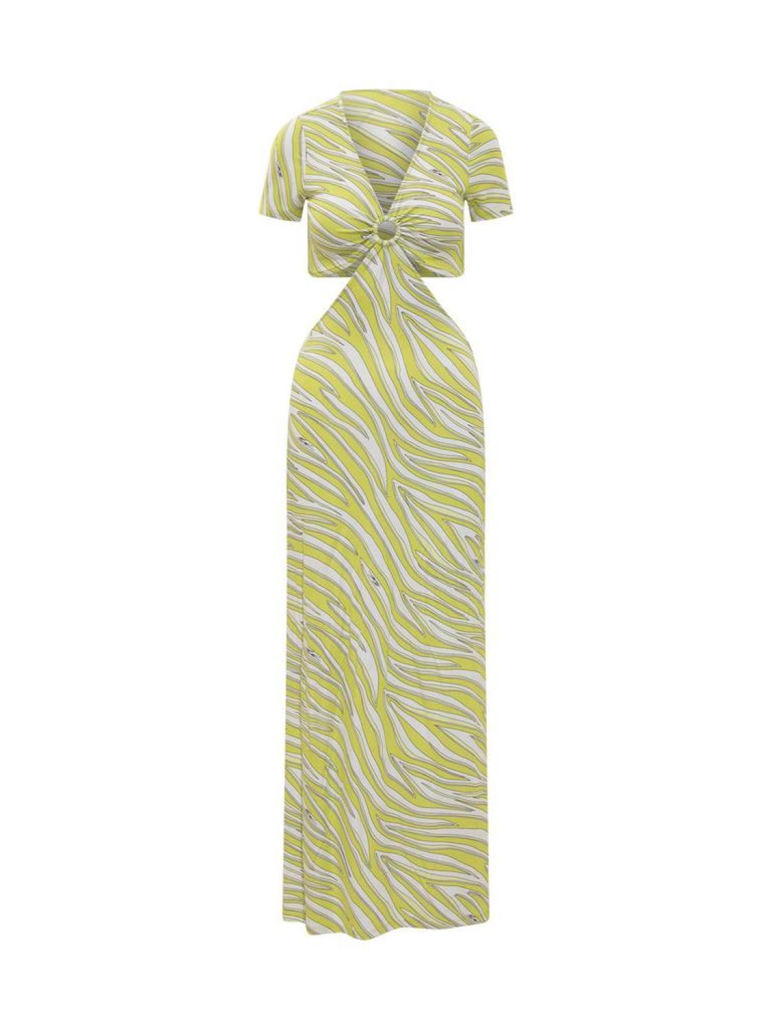 Michael Michael Kors V-Neck Cut-Out Maxi Dress