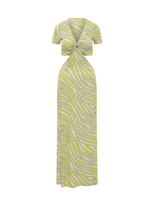 Michael Michael Kors V-Neck Cut-Out Maxi Dress