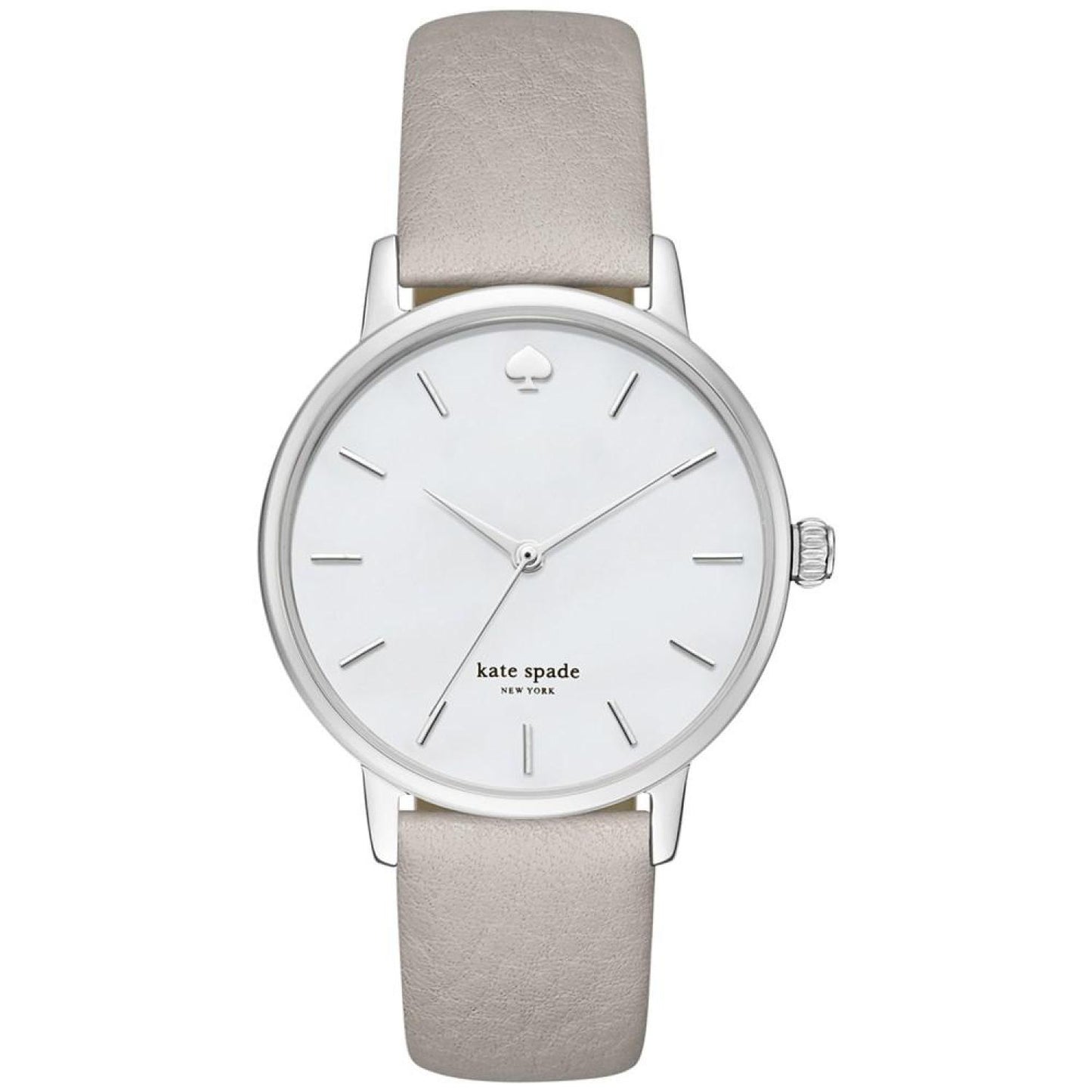 Women's Metro Clocktower Gray Leather Strap Watch 34mm KSW1141