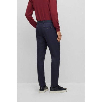 Slim-fit pants in micro-patterned virgin wool