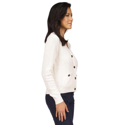 Women's V-Neck Signature-Snap Cardigan