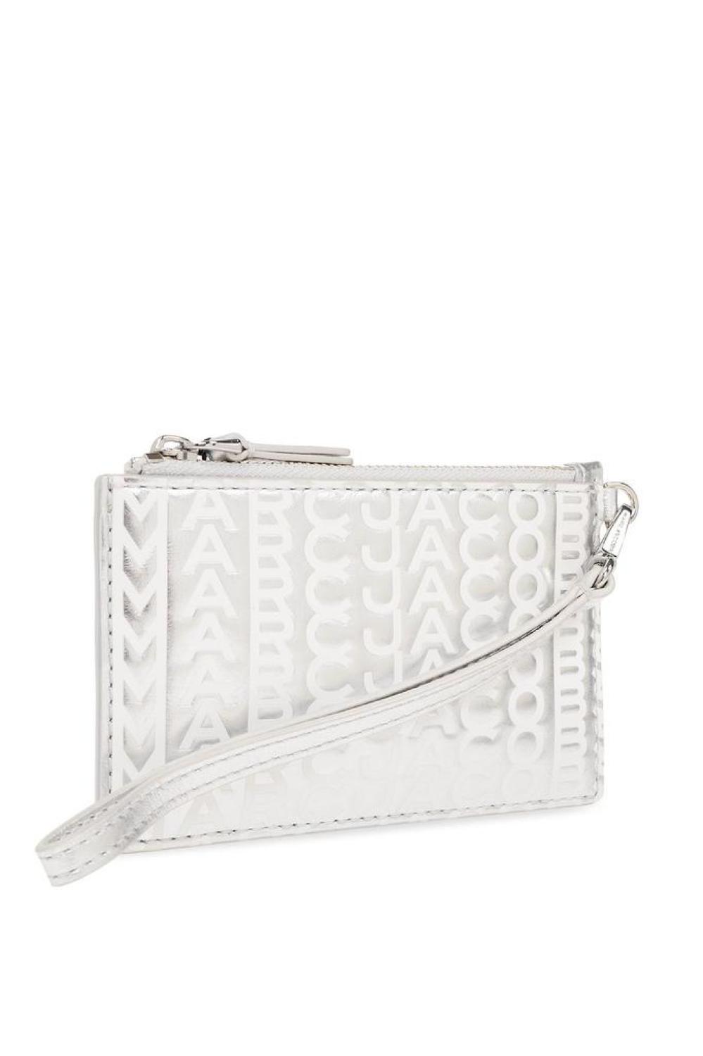 Marc Jacobs The Monogram Metallic Top-Zip Wristlet Wallet