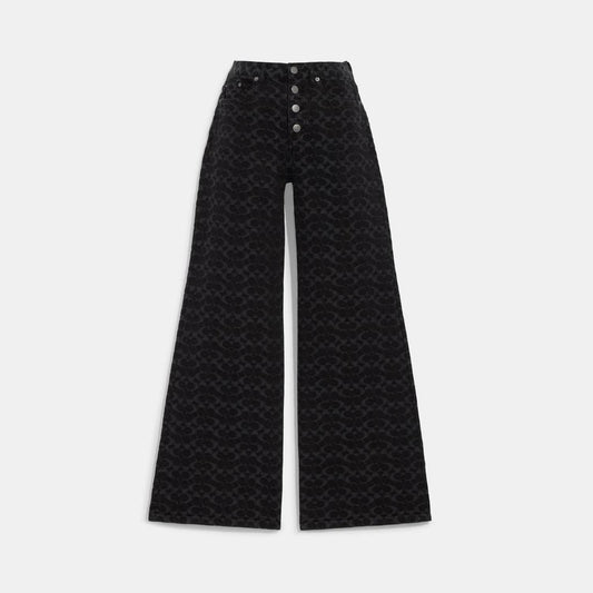 Coach Outlet Signature Jacquard Denim Jeans