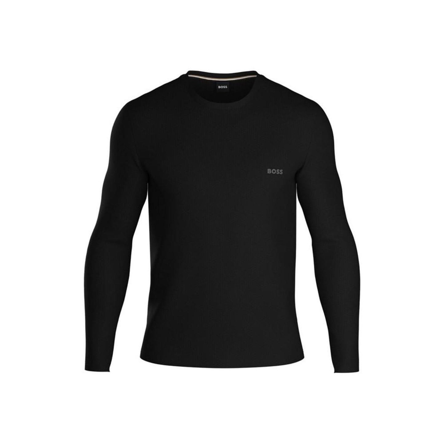 BOSS Men's Waffle Knit Long Sleeve T-shirt