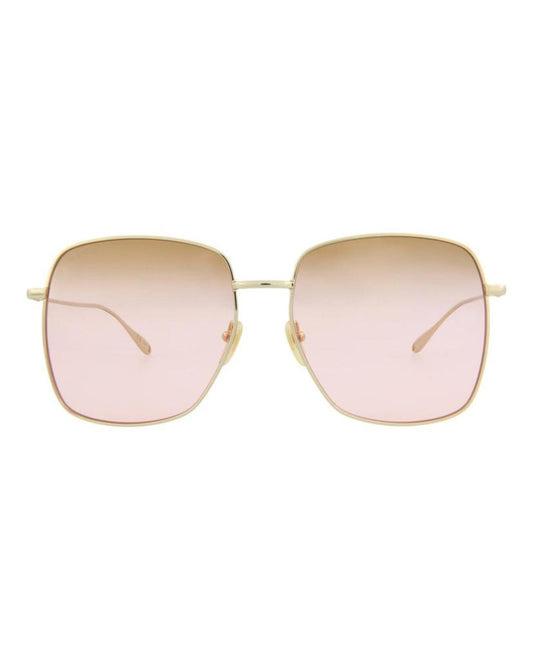 Square-Frame Metal Sunglasses