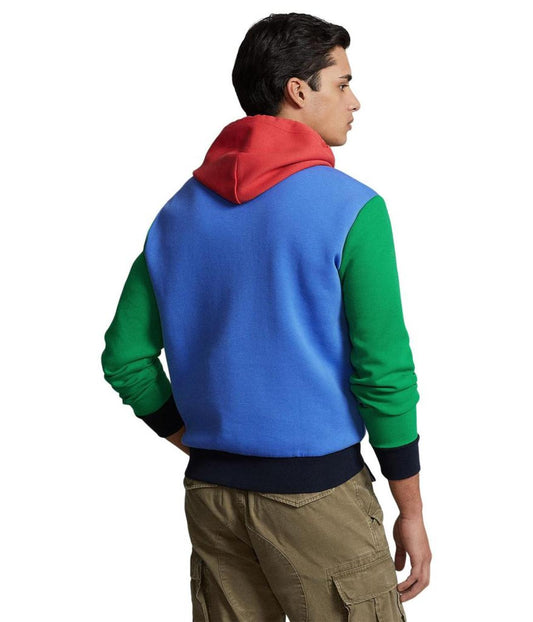 Color-Blocked Double-Knit Hoodie