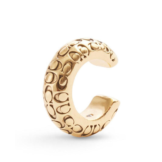 Gold-Tone Signature Quilted Single-Cuff Earring