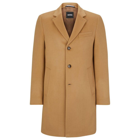 Slim-fit coat in virgin wool and cashmere