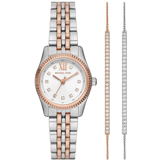 Women's Lexington Three-Hand Two-Tone Stainless Steel Watch and Bracelets Gift Set 26mm