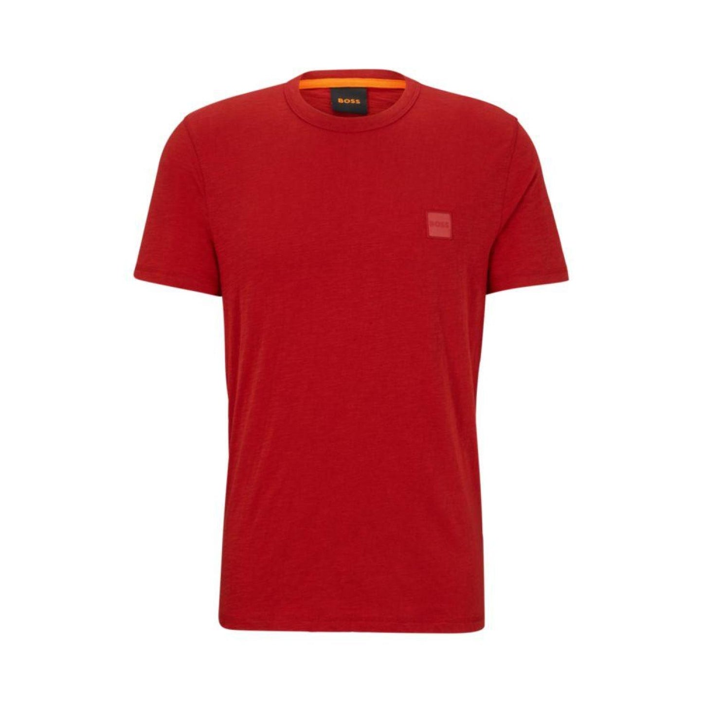 Cotton-jersey regular-fit T-shirt with logo patch