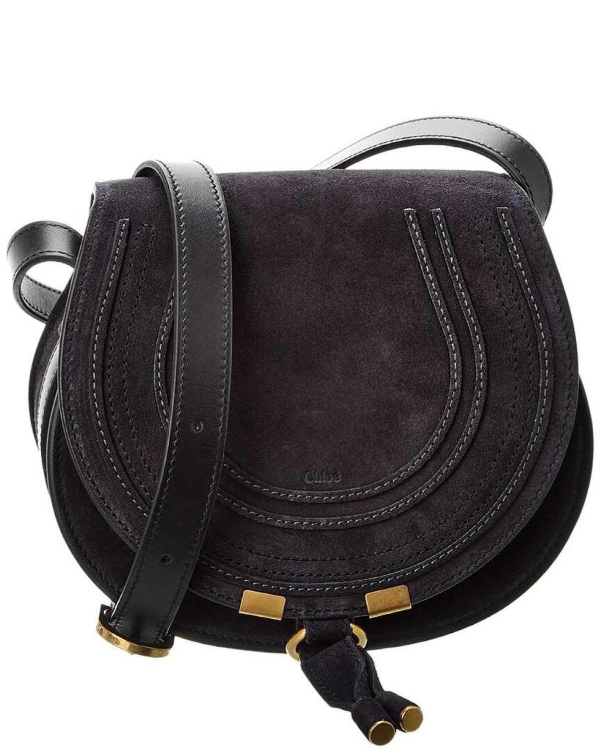 Chloé Marcie Small Suede Saddle Bag