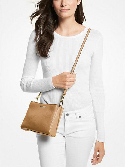 Trisha Medium Pebbled Leather Crossbody Bag