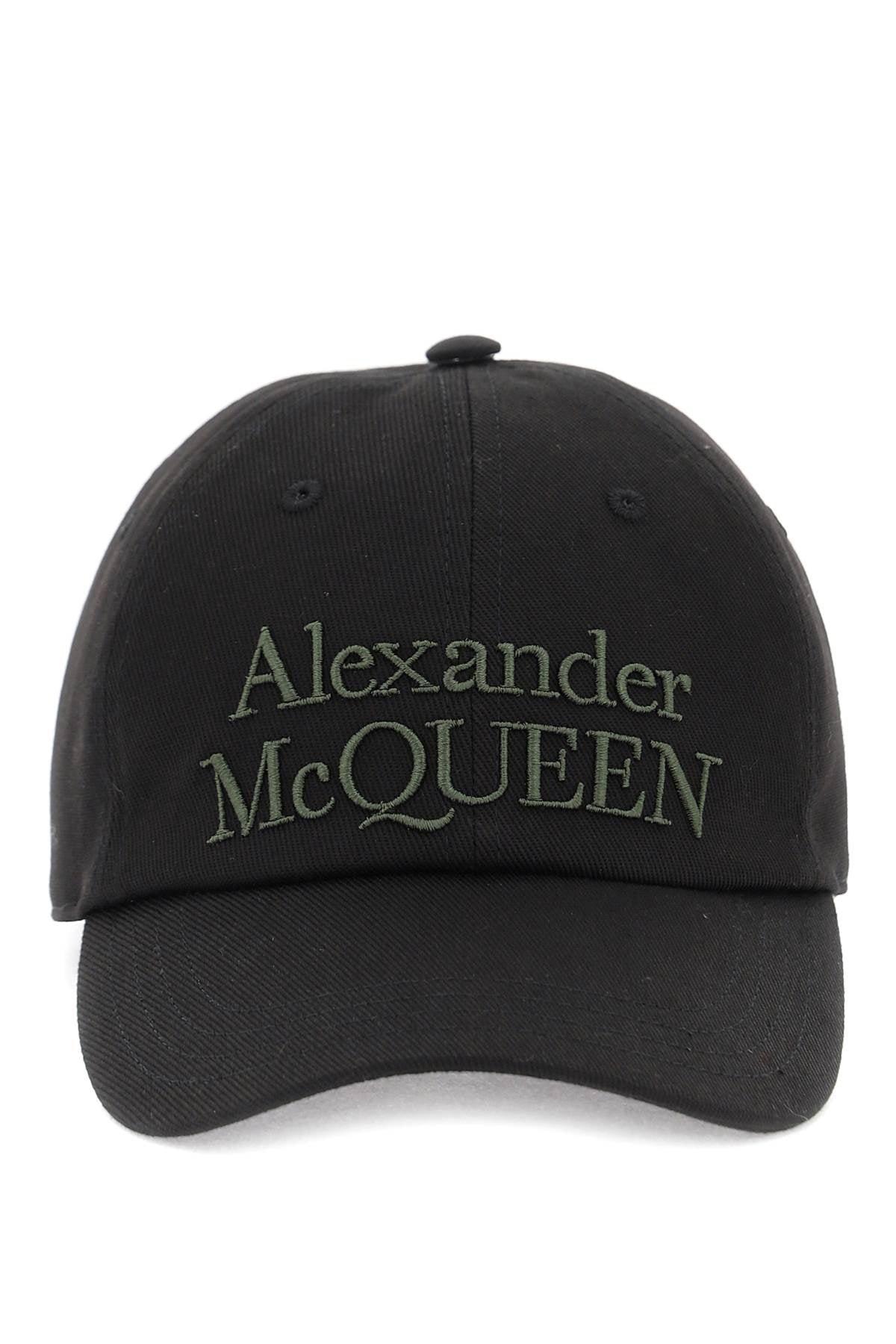 Alexander mcqueen baseball cap with embroidered logo