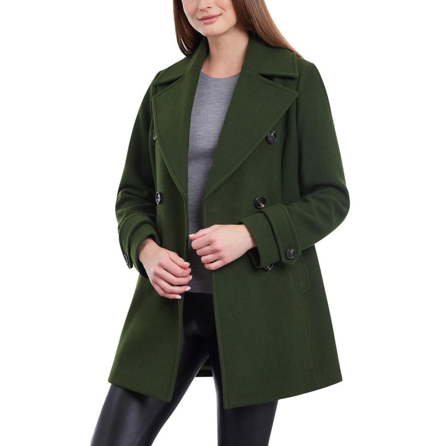 Women's Double-Breasted Notched-Collar Coat